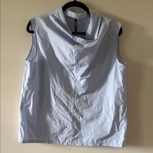 Peter O. Mahler Sleeveless Light Blue Cowl Neck Top SZ 1